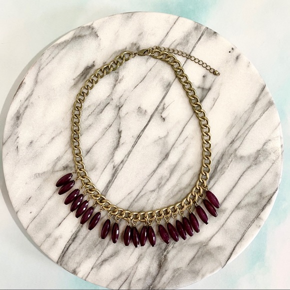 Purple Statement Necklace - Picture 3 of 3